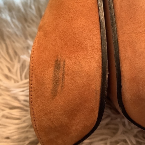 Michael Shannon Tan Suede Leather Pumps with Ankle Strap and Back Zipper Size 9B - Picture 7 of 10